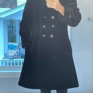 Vintage black faux coat